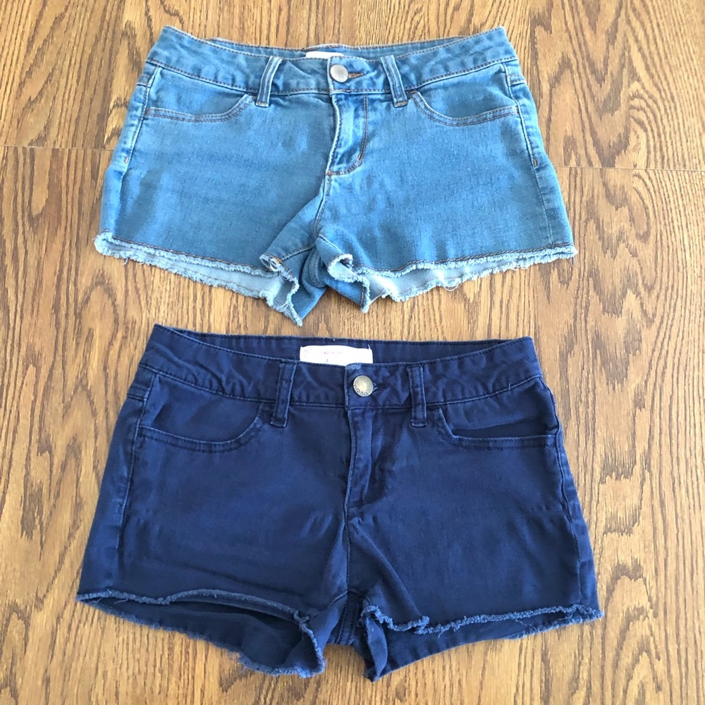 No Boundaries Girls Shorts Size 5 Denim Blue 2 Pr
